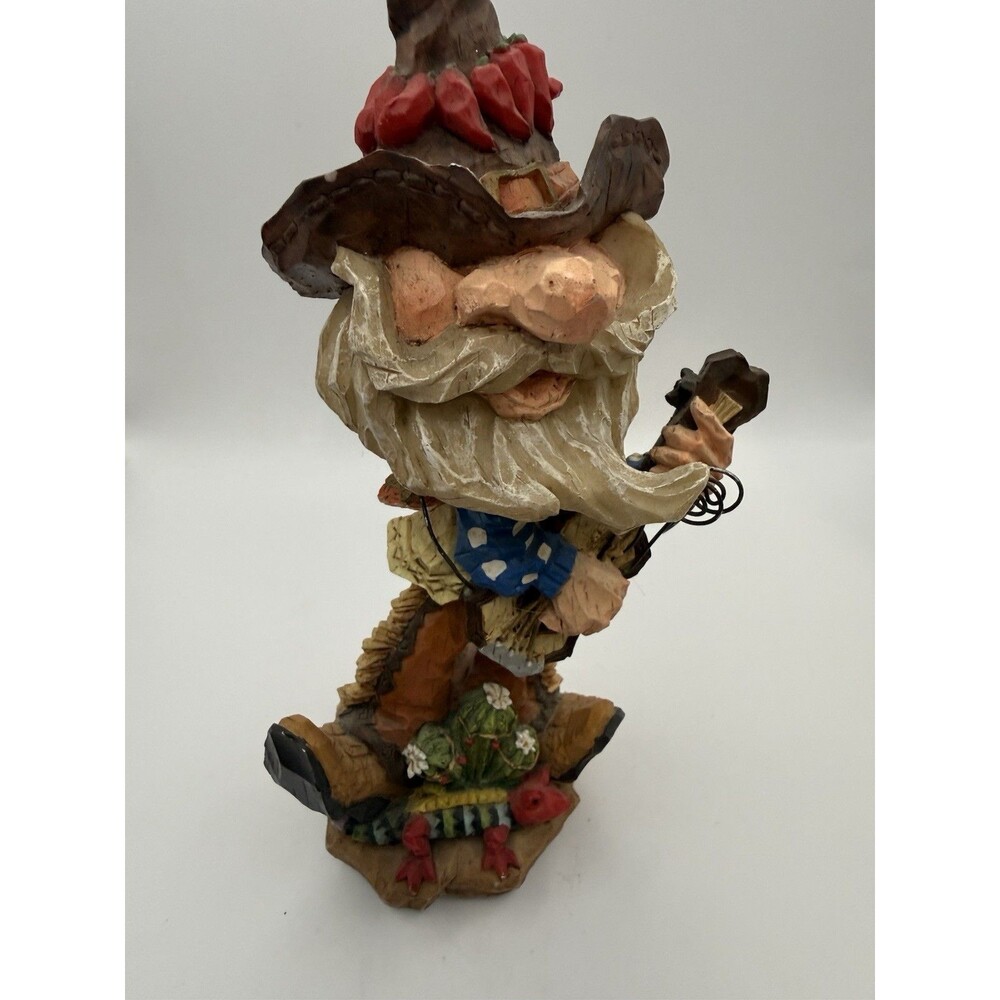 Handmade Hillbilly Musician Bobblehead Folk Art Sculpture Figure